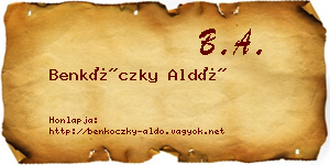 Benkóczky Aldó névjegykártya